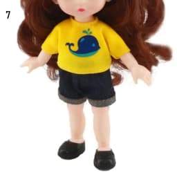 16cm Doll Clothes High-end Dress Up Mini Cute Dolls Skirt Suit Jeans Pants T-shirt Skirt Suit Kids Gift Toy DIY Doll Accessories