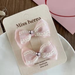Baby Lace Pearl BB Clips Set Korean Sheer Bow Hair Ties Girls Hair Accessories 2025 Childrens Day Gift