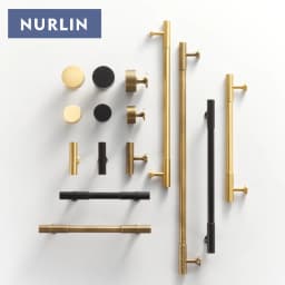 Nurlin Solid Brass Art Deco Vertical Lines Linear Kitchen Cabinet Knobs T Bars Bedroom Wardrobes Long Pull Drawer Handle