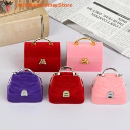 1 Piece Small Jewelry Box Velvet Wedding Ring Box Necklace Display Box Cute Bear Gift Box Container Case For Jewelry Packaging