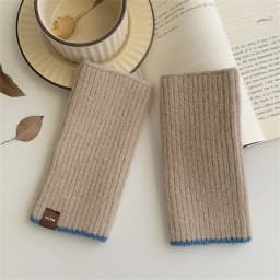 Korean Solid Color Half Finger Gloves Unisex Winter Knitted Gloves Women's Faux Cashmere Warm Gloves Hand Wrist Warmer Mittens