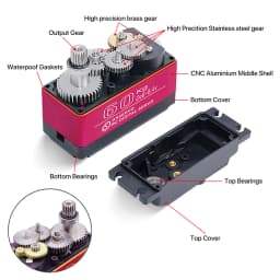 RC Steering Servo High Torque Servo Waterproof 60Kg 80Kg 150Kg 1/5 1/6 Servo HV Metal Digital for HPI Baja 5B SS RC Car