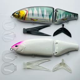 CF LURE Luminous Jointed Bait Floating 220mm 115g Shad Glider Swimbait Fishing Lures Hard Body Bass Pike Painting Flaw On Sale