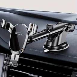Lcars Car Phone Holder, Universal Gravity Mount for Vehicles, Anti-Shake Vacuum Suction Cup Adhesive Reinforced Holder, Dedicated Phone Holder for Dashboard Navigation and Entertainment, Suitable for Smartphones