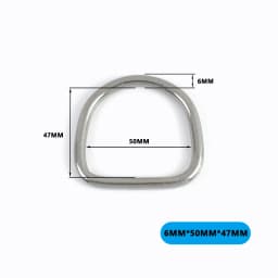 2/5/10Pcs 304# Stainless Steel D Ring Bag Strap Buckle Dog Collar Loop Clasp Webbing Backpack Belt Hook Buckles DIY Accessories