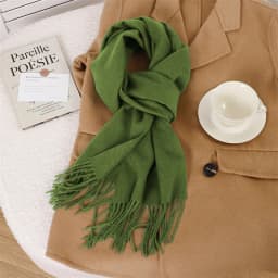 70Color Solid Winter Women Scarf Warm Thicken Cashmere Shawl Outdoor Tassels Pashmina Lady Wrap Windproof Scarves Fashion Luxury