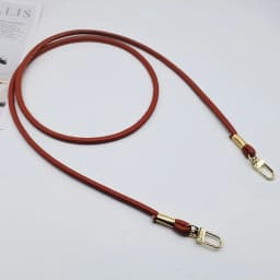 Unicolor Leather Crossbody Bag Strap Replacement with Phone Loss Prevention Chain for DIY Bag Making Projects
