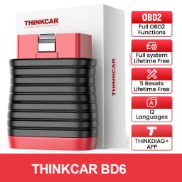 THINKCAR BD6 Auto OBD2 Scanner All System Diagnostic Tool for iOS&Android, 5 Reset Service Code Reader for All Cars Free Update