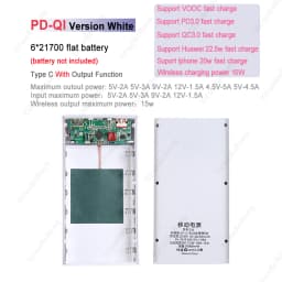 DIY Shell 6*21700 Battery Holder Power Bank Case Dual USB Mobile Phone Charger TypeC 21700 Battery Storage Box For Iphone Xiaomi