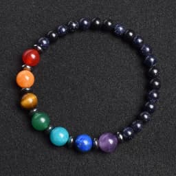 7 Chakra Bracelet Natural Gem Stone Beads Bangle Women Crystal Healing Anxiety Jewellery Mandala Yoga Meditation Bracelets Gift