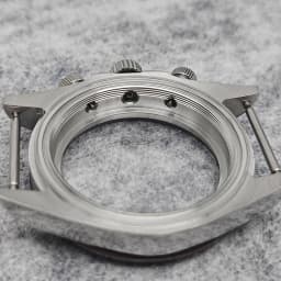 VK63 Watch Case with Sapphire Glass Stainless Steel Case with Ceramic Bezel Men's Watch Accessories for VK63 Quartz Movement