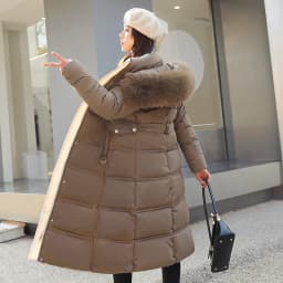 Slim Fit Long Over-Knee down Cotton Jacket Women's Fashionable Commute Style Korean Brand Lobeensind Winter Thickened Coat