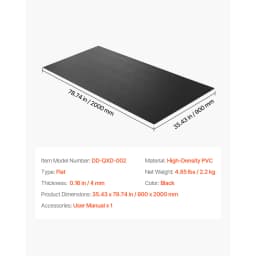 SucceBuy Treadmill Mat for Carpet Floor Exercise Equipment Mat for Elliptical Walking Pad High Density PVC Protector for Home