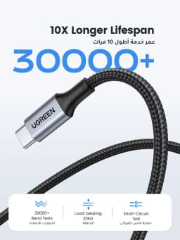 UGREEN PD100W USB Type C To USB C Cable for iPhone Duo 18Pro 17 Samsung S26 25 iPad Laptop Fast Charger Cord 5A E-Marker Chip