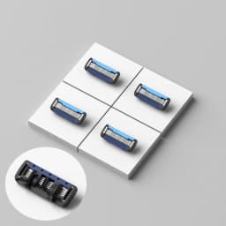 Colorlamb Men Razor Blades Set 4-16 PCS 5 Blades Martensitic Stainless Steel Refill Cartridges with Trimmer for Manual Shaver