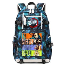 Demon Slayer Anime School Bag Large Capacity Lightweight Student Backpack for Kids Boys Girls Daily Use