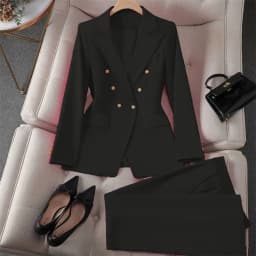 Casual Long Sleeve Blazer Pant Sets Suits For Woman 2025 Fashion 2 Pieces Set For Women Office Lady Coats Jackets