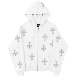 Y2K Gothic Rhinestone Print Oversize Zip Up Hoodies 2023 Winter Grunge Long Sleeve Sweatshirt Casual Hooded Jacket Streetwear