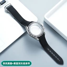 42mm Stainless Steel Moon Watch Case+Rubber Strap Mod Kit for Omega & Swatch MoonSwatch Metal Case Waterproof Bracelets parts