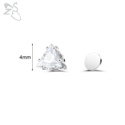ZS 1 Piece Magnetic Clip-on Earrings Star Heart Shape CZ Crystal Ear Clip No Piercing Ear Stud No Pierced Earring Jewelry 4-8MM