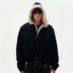 PFNW Patchwork Fur Collar Cotton Jacket Autumn Winter New Men's Hooded Long Sleeved Short Cardigan Coat 28L1106