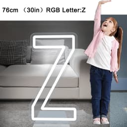 76cm Large Light up Letter Sign 26 Alphabet Stand up Lighting for Wedding Birthday Party Home Bar Decor
