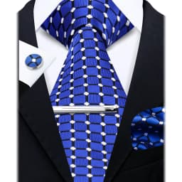 Fashion Ties for Men Gift Weave Necktie Set Handchief Cufflinks Tie Clip Luxury Brand Designer Business Wedding Suit Accessories