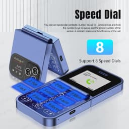 SERVO F15 MINI Flip Mobile Phone Dual SIM Standby Magic Voice Speed Dial Blacklist MP4 Player FM Radio 2G Button Fold Cellphones