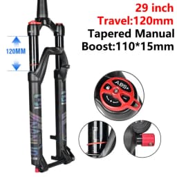 Bicycle Fork 26 27.5 29 Inch MTB Air Damping Shock Absorption Boost Barrel Shaft 100/110mm Disc Brake Magnesium Alloy Front Fork