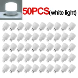 50/1Pcs Mini USB Night Light Warm White Eye Protection Book Reading Light USB Plug Computer Mobile Power Charging LED Night Lamp