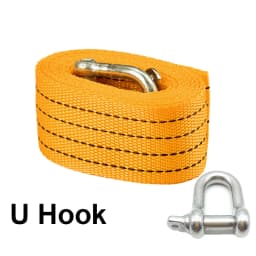 3M Heavy Duty 3 Ton Car Tow Cable Towing Pull Rope Strap With Hooks Portable Self-driving Tourism Heavy Duty Rescue Rope