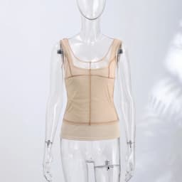 Sheer Layers Mesh See Through Midi Dress Women Spaghetti Strap Sleeveless Slim Dresses 2026 Summer Lady Sexy Beach Outfit