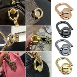 D Rings for Purse Making 4pcs Rotatable D Rings with Screws Purse Making Hardware Set Diy Leatherwork Craft Bag for Wallets