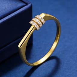 Huitan Multi-Row Cubic Zirconia Geometric Rings for Women Silver Color/Gold Color Minimalist Statement Daily Party Jewelry 2026