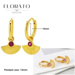 925 Sterling Silver ear needles Animal Butterfly/Elephant/Shell Pendant Hoop Earrings For Women Fashion Jewelry Accessories