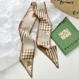 Korean green headband long small silk scarf for Women, Soft Comfort Elastic Headband, Workout Daily Casual Evening Gift Chic