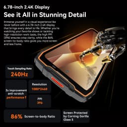 [Ship From UK]Blackview Android 15 AI Rugged Smartphone 24GB(8+16) 256GB 6.78" 120Hz 7500mAh 33W 50MP NFC 5G Cellphones