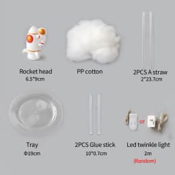 3D Printed Rocket Lamp LED Colorful Clouds Astronaut Lamp With USB Rechargeable Kids Home Decoration Night Light Creative Gift