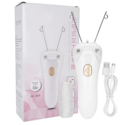 Electric Threading Epilator Physical Depilation Cotton Hair Remover for Hairs on The Upper Lip Chin Cheeks Sideburns for Face