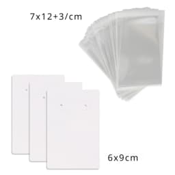 50 Pcs 6X9cm New Pattern Rectangle Earrings Jewelry Display Kraft Paper Card With Or Without Bags Wholesale Packaging Supplier