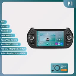 7" Ossuret Android Auto Car Radio for Fiat Fiorino Qubo Peugeot Bipper Citroen Nemo Multimedia Navi GPS RDS DSP CarPlay BT 4G