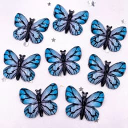 Resin Shiny Colorful Crystal Butterflies Flatback Rhinestone 1 Hole Appliques Ornaments 10pcs Home Figurines decor Crafts
