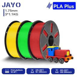 JAYO 3*1.1KG PLA + Filament 1.75MM PLA Plus 3D Printer Filament 1.1KG/roll For FDM Neatly Wound Coloful 3D Printing Material for 3D Printer & Pen