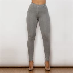 Shascullfites Melody Women's Skinny Pants Solid Color Stretch Slim Pencil Trousers Push Up Pants Sculpture Pants