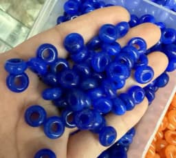 10Pcs Natural Crystal Agate Stone Big Hole Beads Abacus Spacer Beads Crafts Supplies for Jewelry Making DIY Bracelet Accessories