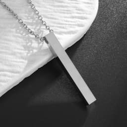 Hot Sale Pendant Smooth Plate Tag Men Retro Necklace Jewelry