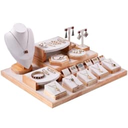 Wooden High-end Jewelry Display Rack Ring Storage Tray Necklace Bracelet Display Props Jewelry Display Tools