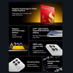 Global Version POCO F8 Pro Smartphone Snapdragon8 Elite 100W HyperCharge 6210mAh Battery 6.59"120Hz HyperRGB AMOLED Display NFC
