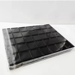 70Pcs Transparent Gemstone Display Box Ring Face with Bare Gemstone Plastic Transparent Diamond Display Box 3x3cm 4x4cm