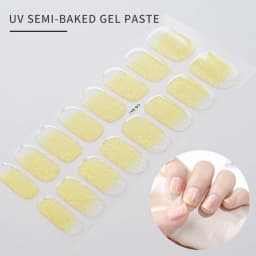 Semi Cured Wraps Fast Gel Nail Sticker Soild Nail Gel Wraps Adhesive Full Cover Gel Nail Decal UV Lamp Cured Manicure Decoration